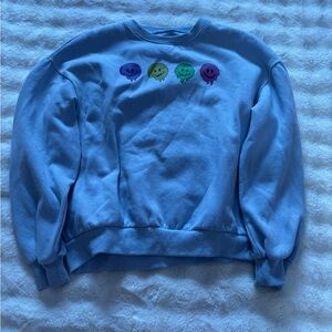 Blue Graphic Women Sweater
